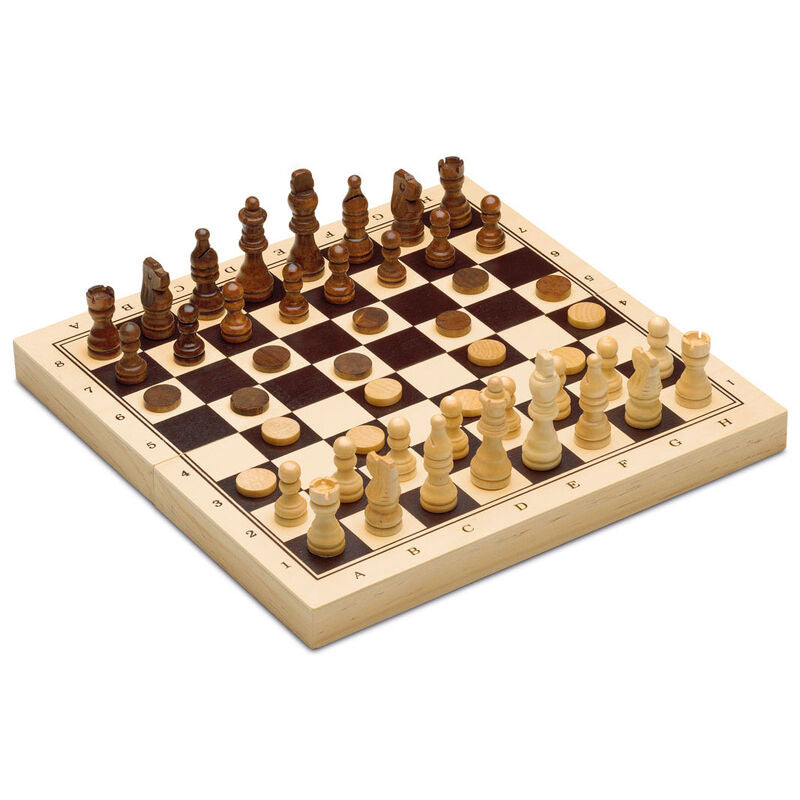 3 en 1 Ajedrez damas Backgammon