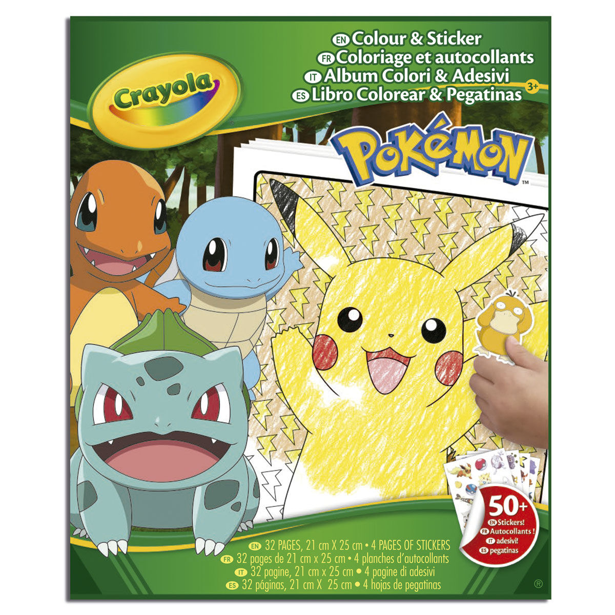Libro para colorear + Stickers Pokemon Crayola