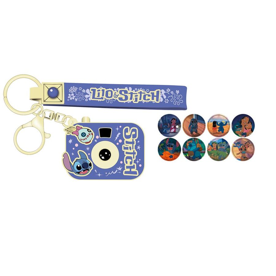 Llavero Proyector + 8 imagenes Stitch Disney