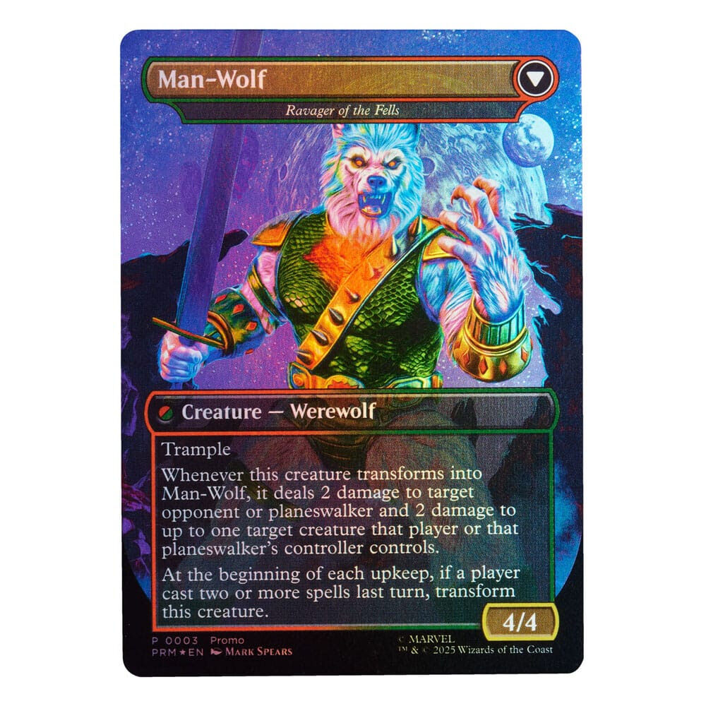 Figura Man-Wolf Magic The Gathering Spider-Man Marvel 15cm