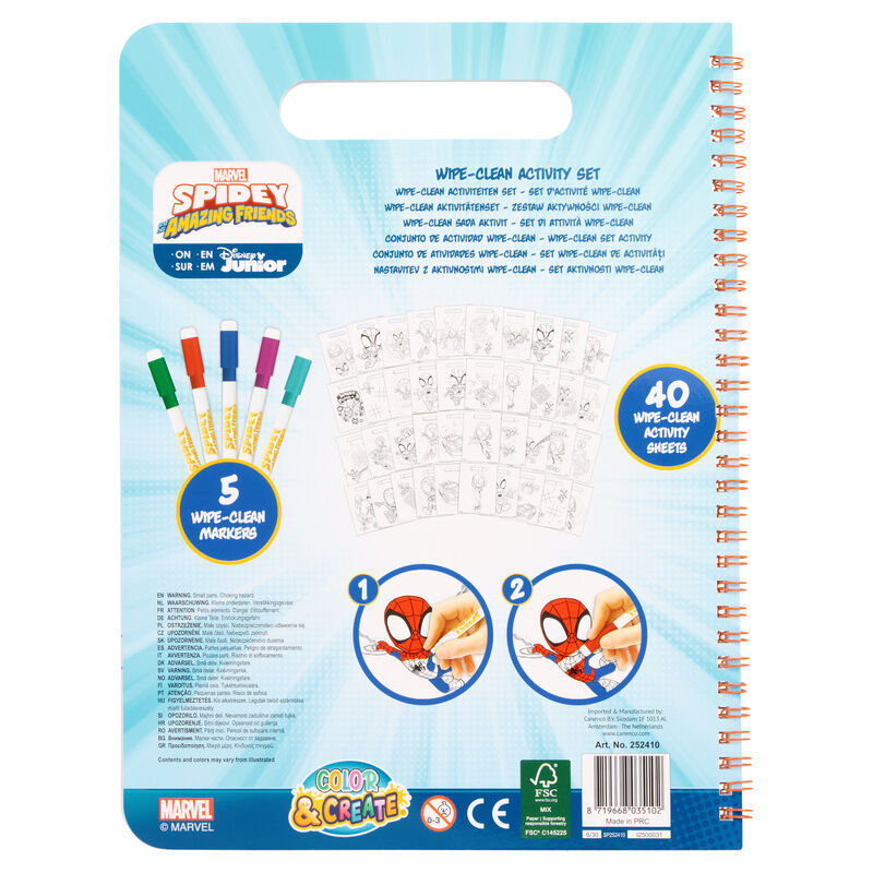 Libro magico pinta con agua Spiderman Marvel