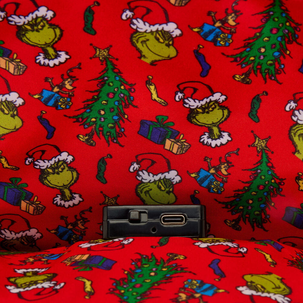Mochila Dr. Seuss Holiday El Grinch Loungefly 26cm