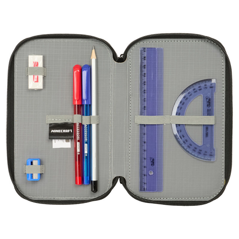 Plumier Minecraft triple 37pzs