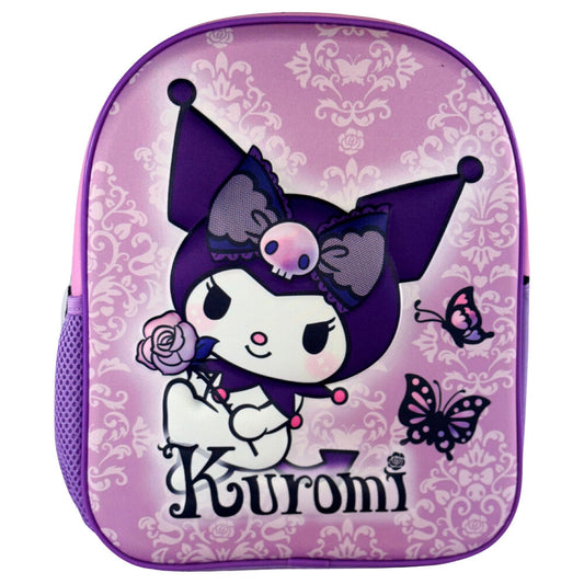 Mochila 3D Purple Kuromi Hello Kitty 30cm