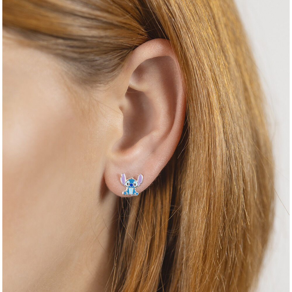 Pendientes Stitch Disney plata