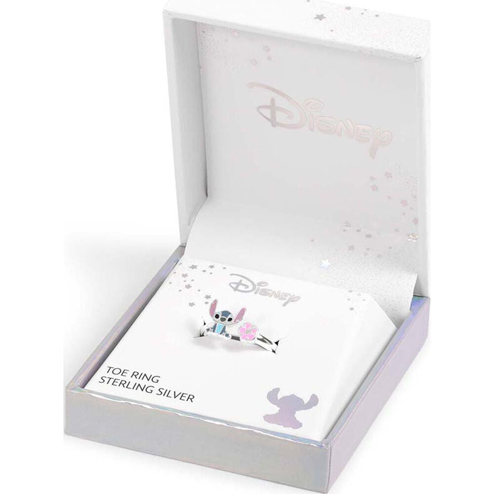 Anillo pie Stitch Disney plata