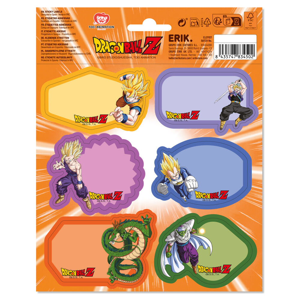 Etiquetas adhesivas premium Dragon Ball