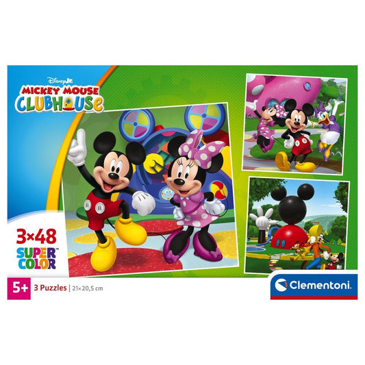 Puzzle Mickey Disney Mouse Club House 3x48pzs