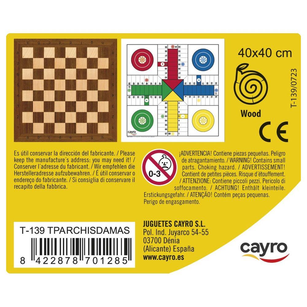 Tablero Parchis & Ajedrez madera