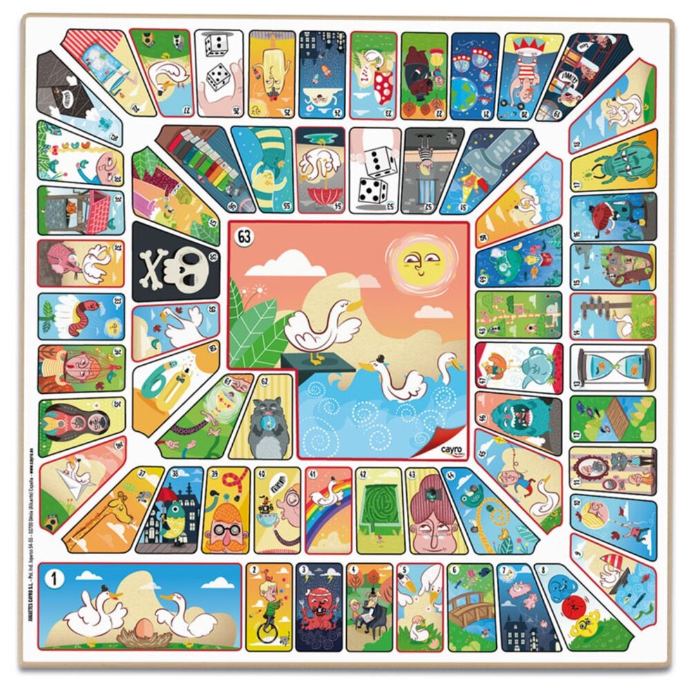 Tablero Parchis & Oca madera con accesorios