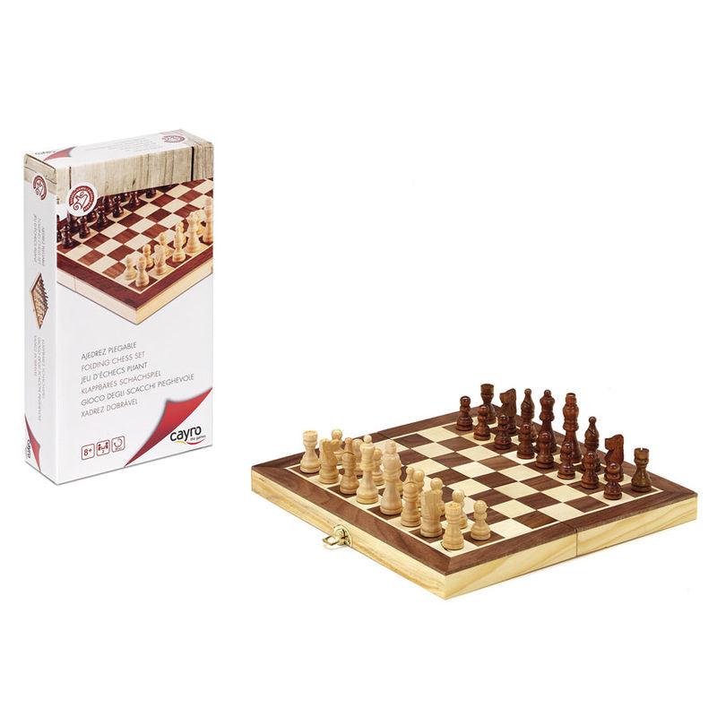Ajedrez Marqueteria plegable 30cm