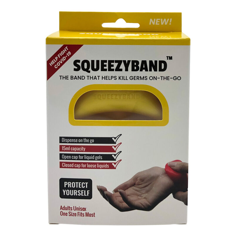 Pulsera Dispensadora de Gel Ajustable Amarillo adulto