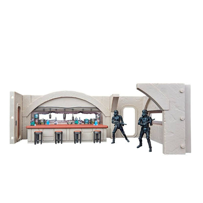 Escenario Nevarro Cantina + figura Imperial Death Trooper Mandalorian Star Wars