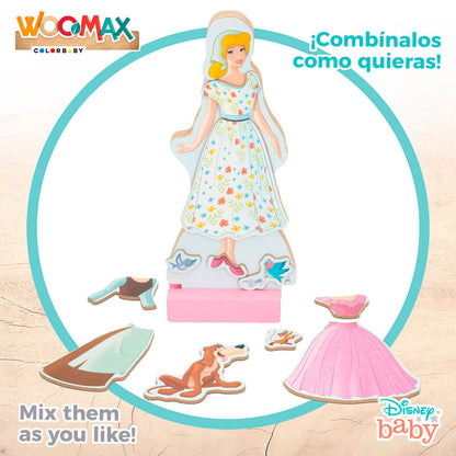 Juego magnetico madera vestidos Cenicienta Disney