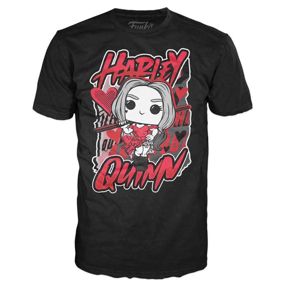 Set figura POP & Tee DC Comics Harley Quinn XL