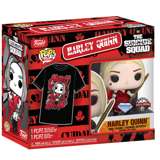 Set figura POP & Tee DC Comics Harley Quinn XL