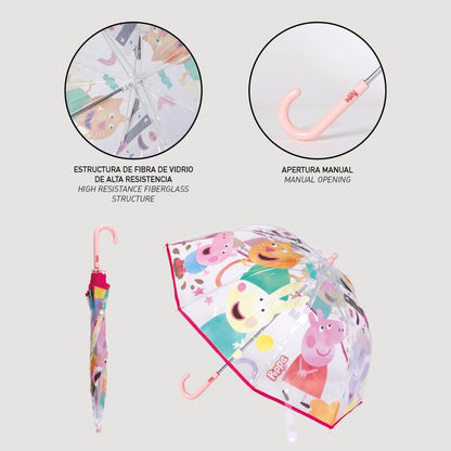 Paraguas manual burbuja Peppa Pig 45cm