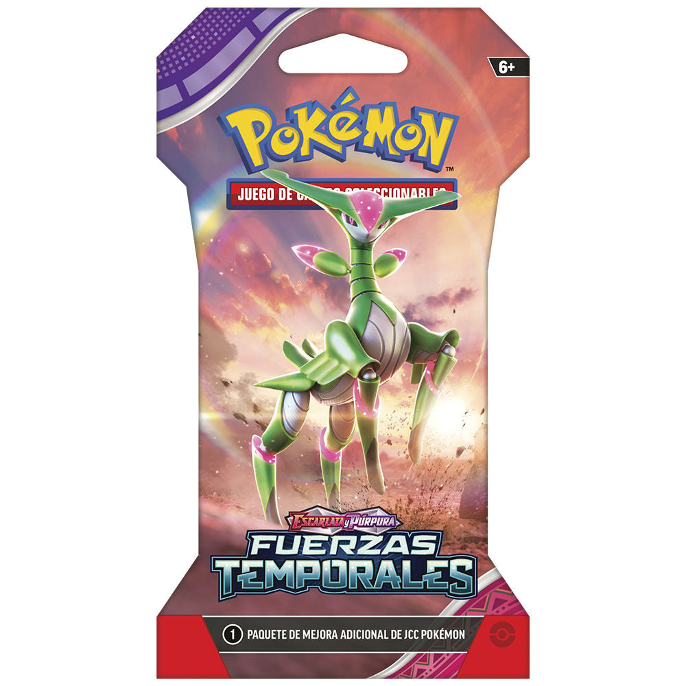 Sobre cartas Fuerzas Temporales Escarlata y Purpura Pokemon español