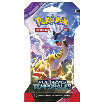 Sobre cartas Fuerzas Temporales Escarlata y Purpura Pokemon español