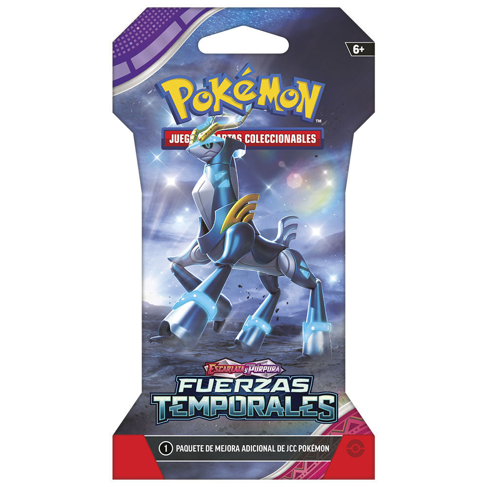 Sobre cartas Fuerzas Temporales Escarlata y Purpura Pokemon español
