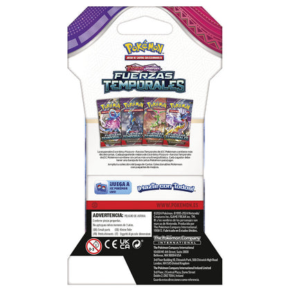 Sobre cartas Fuerzas Temporales Escarlata y Purpura Pokemon español