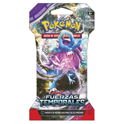 Sobre cartas Fuerzas Temporales Escarlata y Purpura Pokemon español