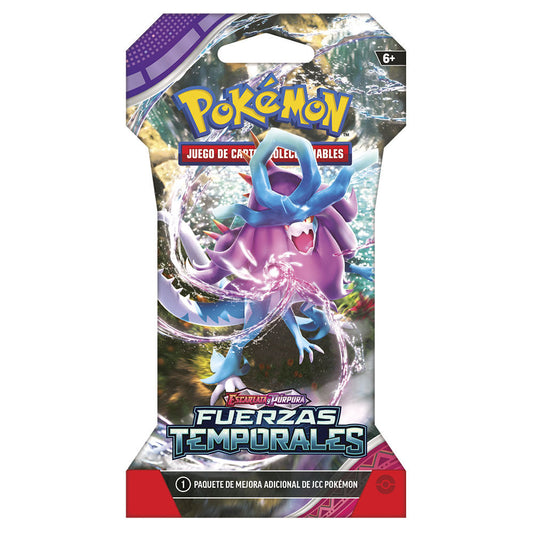 Sobre cartas Fuerzas Temporales Escarlata y Purpura Pokemon español