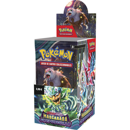 Sobre cartas Mascarada Crepuscular Escarlata y Purpura Pokemon Español
