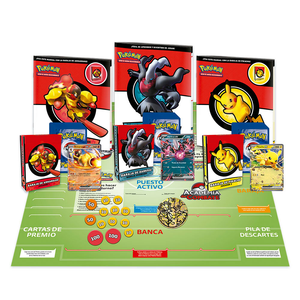 Juego cartas coleccionables Academia de Combate Academy Pokemon EspaÃ±ol