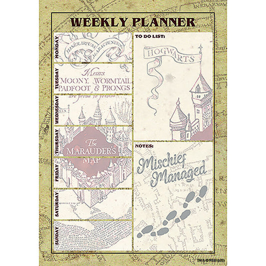 Planificador semanal A5 Mapa Merodeador Harry Potter