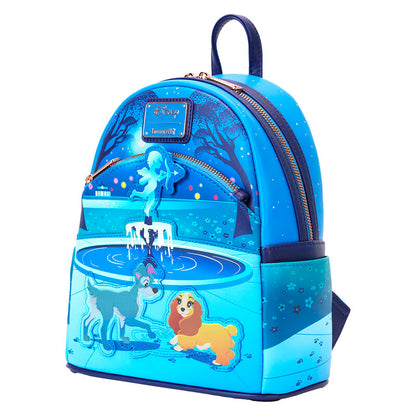 Mochila 70th Anniversary La Dama y el Vagabundo Disney Loungefly 26cm
