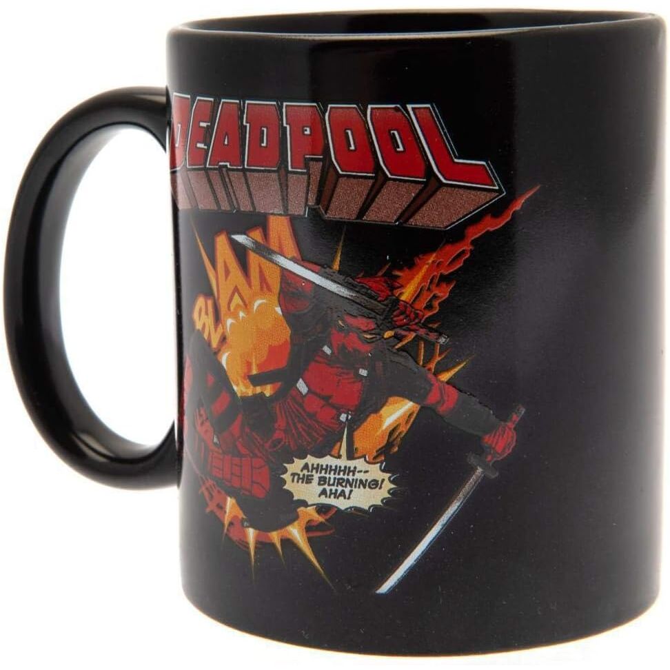 Taza + Llavero + Posavasos Deadpool Marvel