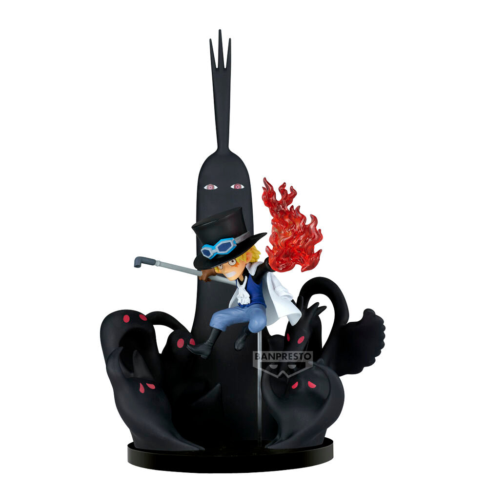 Figura world collectable Sabo & Five Elders One Piece 14cm