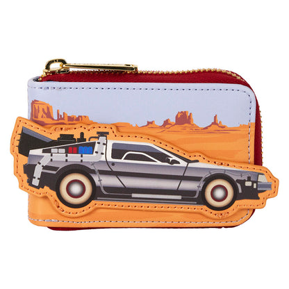 Tarjetero 40th Anniversary Delorean Accordion Regreso al Futuro Loungefly