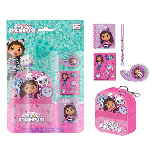 Set papeleria Mini Mochila La Casa de MuÃ±ecas de Gabby