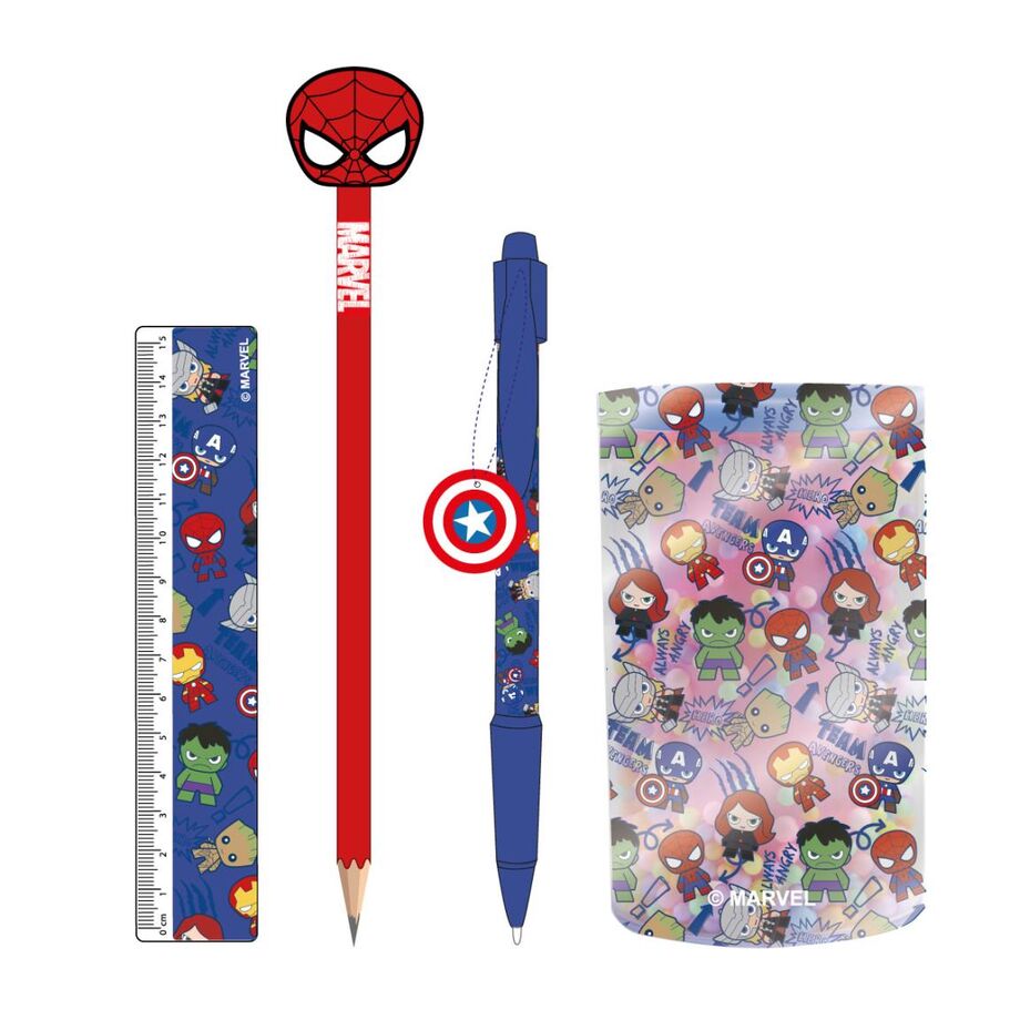 Portalapices papeleria Los Vengadores Avengers Marvel