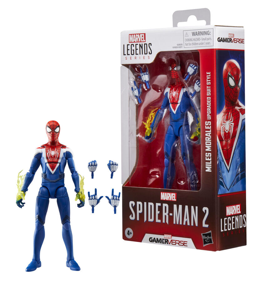 Figura Miles Morales Upgraded Suit Style Spider-Man 2 Marvel Legends 15cm