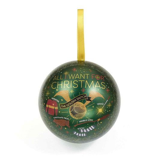 Pulsera Snitch Dorada + Bola de Navidad Harry Potter