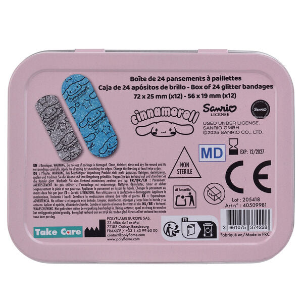 Caja Metal Tiritas Cinnamoroll Hello Kitty