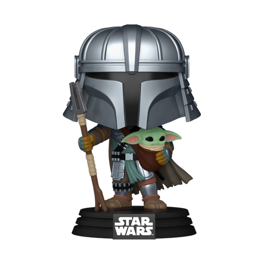 Figura POP Star Wars Impressions  Mandalorian with Grogu Exclusive