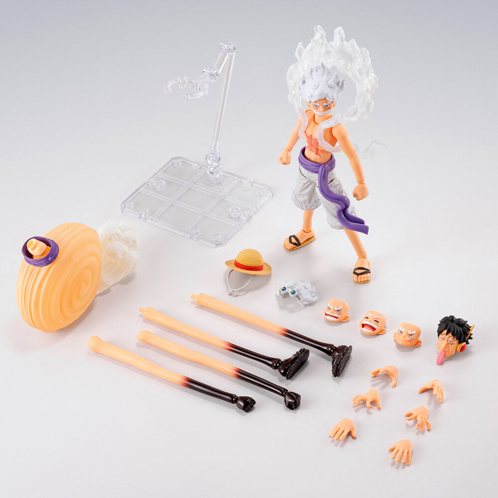 Figura S.H. Figuarts Monkey D Luffy Gear 5 Future Island Egghead One Piece 15,5cm