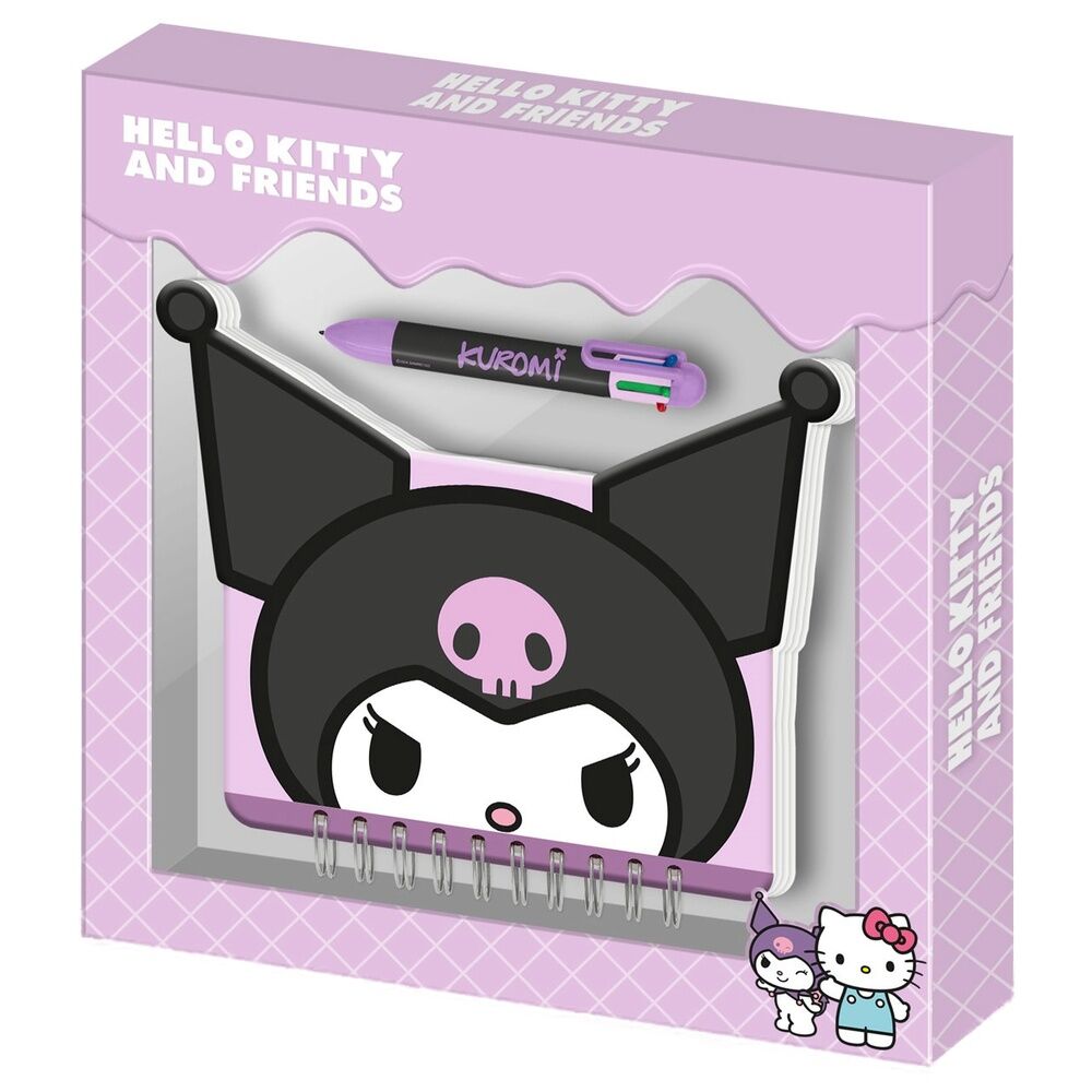 Diario + Boligrafo Kuromi Hello Kitty and Friends