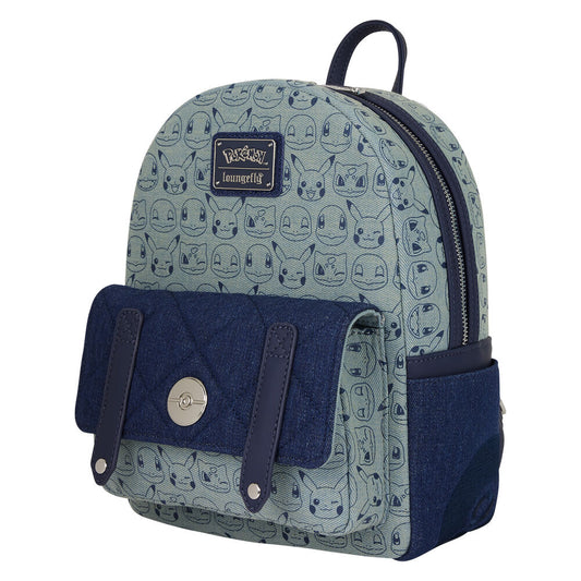 Mochila Denim Pokemon Loungefly 29cm