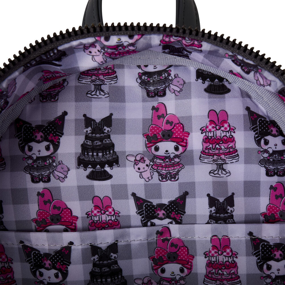 Mochila My Melody and Kuromi Sanrio Loungefly 26cm