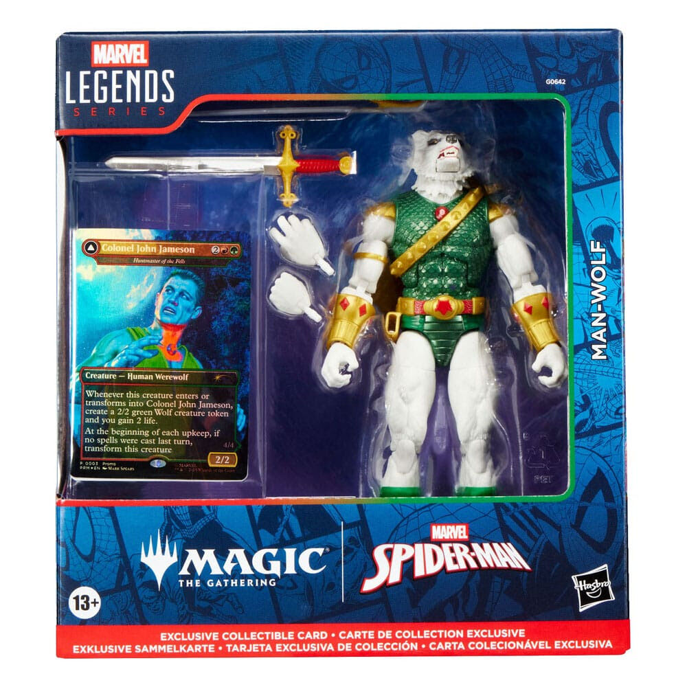 Figura Man-Wolf Magic The Gathering Spider-Man Marvel 15cm