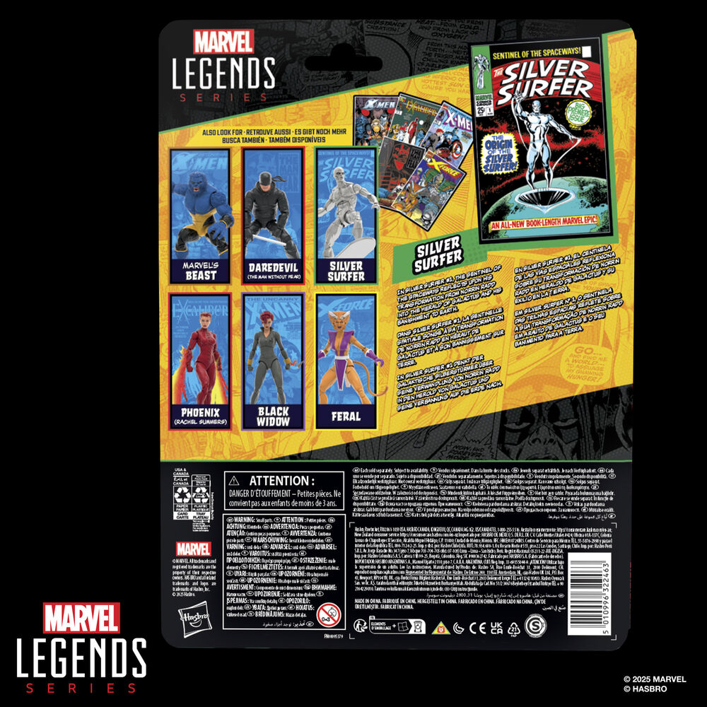 Figura Estela Plateada The Silver Surfer Marvel Legends Series 15cm