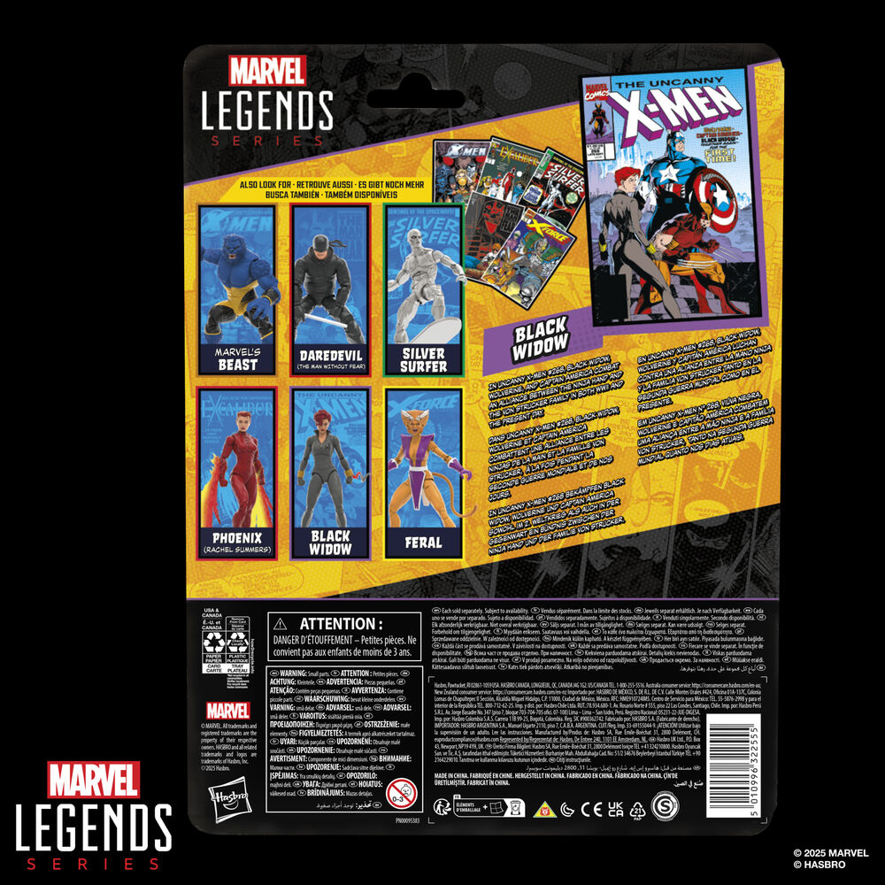 Figura Viuda Negra Black Widow Marvel Legends Series 15cm