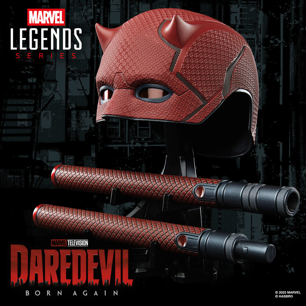 Replica Mascara + Baston de combate Born Again Daredevil Marvel Legends Series