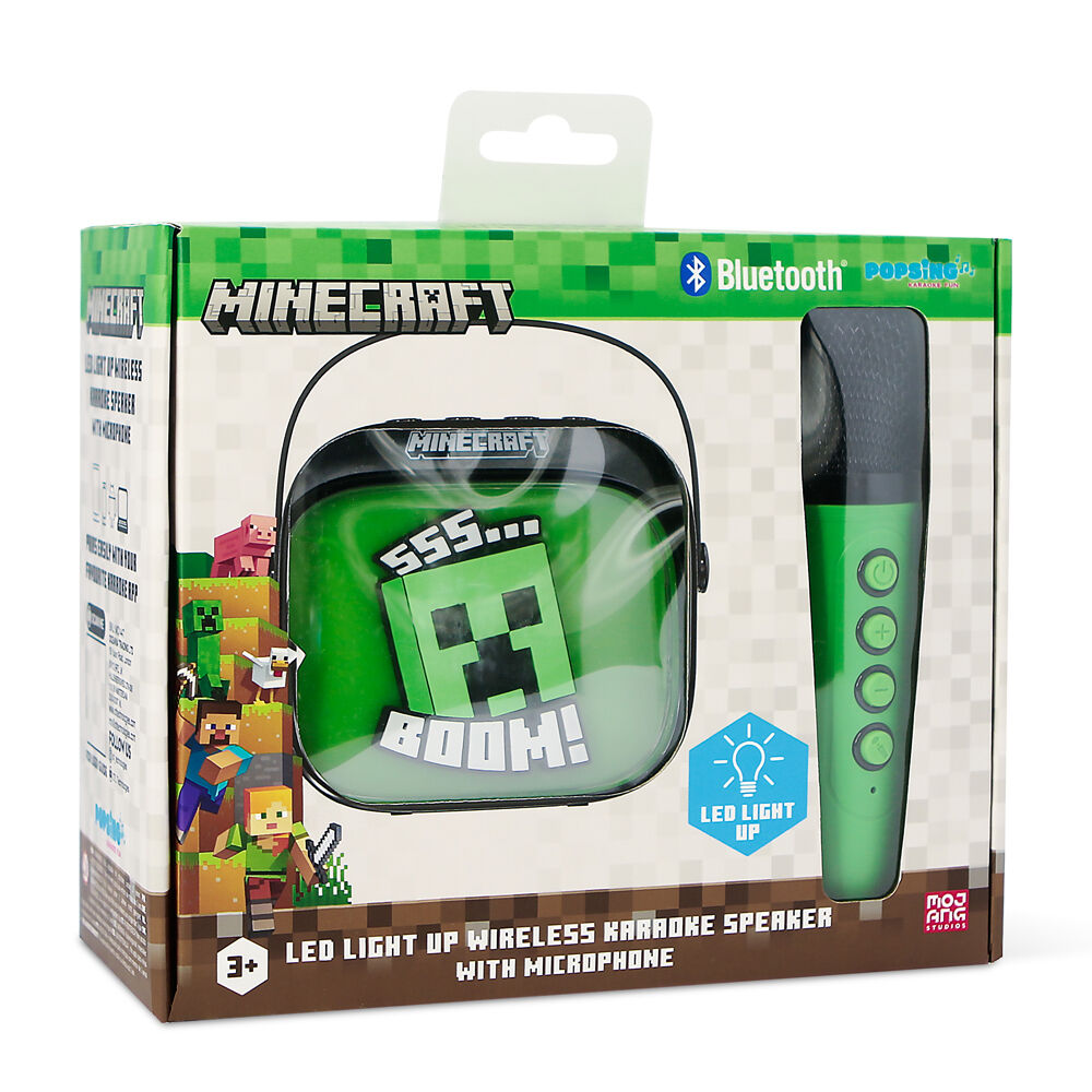 Altavoz y Micro Karaoke LED Minecraft