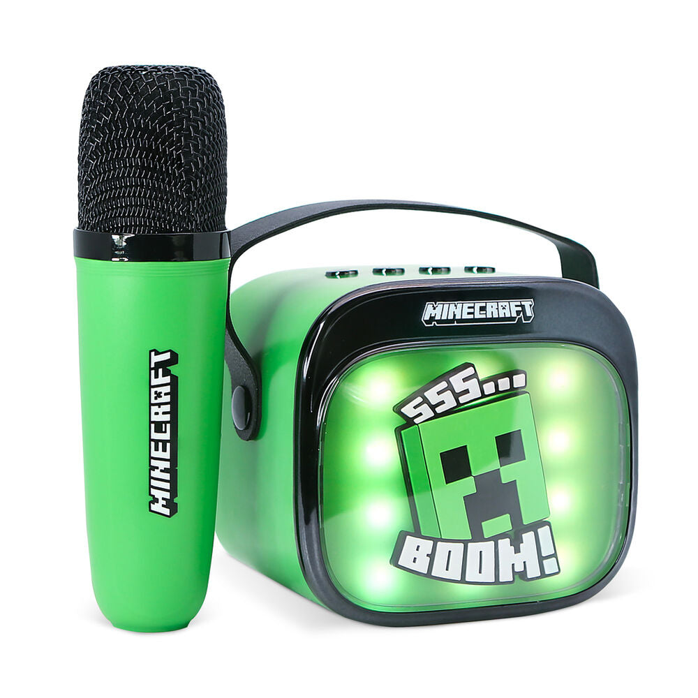 Altavoz y Micro Karaoke LED Minecraft